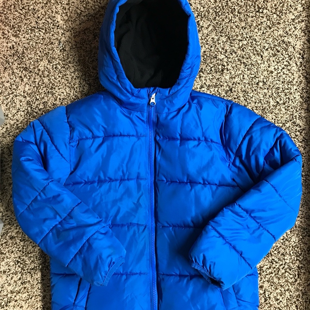 Boy's Swiss Tech Puffer Jacket Blue Size Medium (8) RN 52469